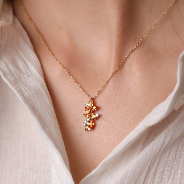 Halsketting · Vander Avort COLOURFUL · met saffier en diamant