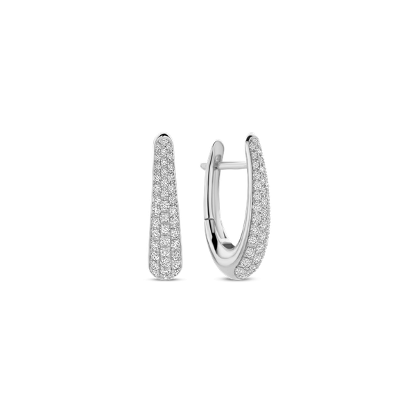 Oorbellen klein · Vander Avort ICON PAVE PRESTIGE · creool ovaal met diamant
