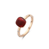 Ring small · Bigli MINI SWEETY · met granaat en parelmoer (Garnet Love)