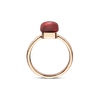 Ring small · Bigli MINI SWEETY · met granaat en parelmoer (Garnet Love)